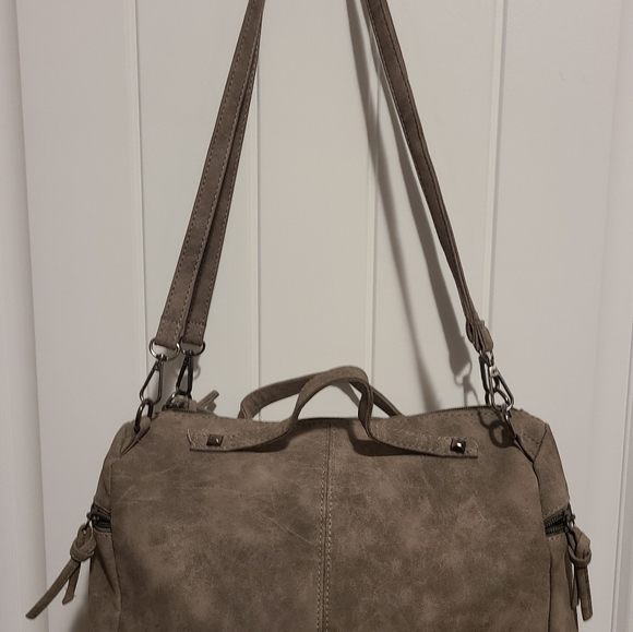 Studded handbag purse gray brown Emery Rose - Picture 8 of 11